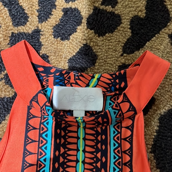 Tribal, print, dress halter neck, and arm hold 12 inches length 30 inches - Picture 2 of 3